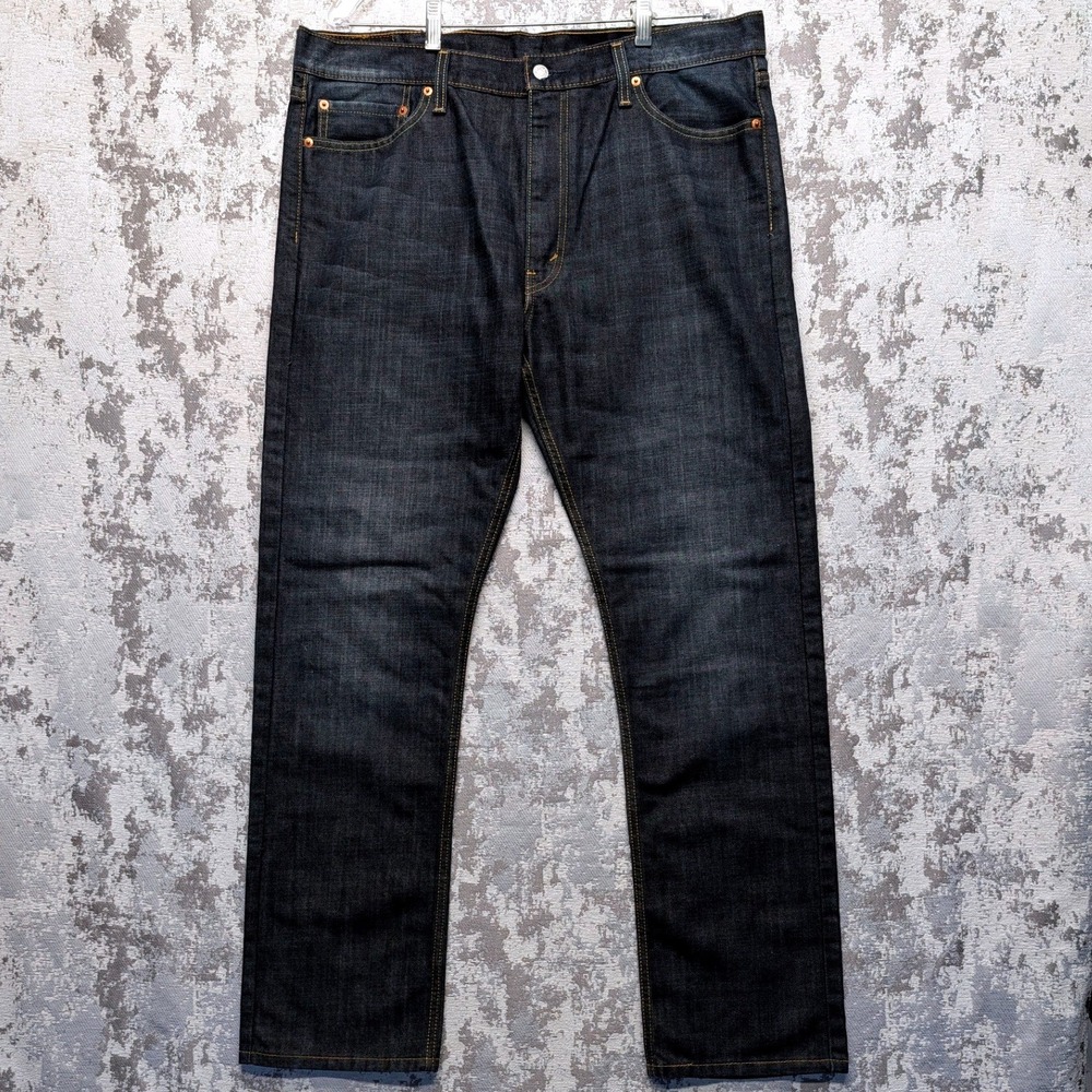 Levis 513 Straight Jeans Mens 38x32 Dark Wash Indigo Denim EUC